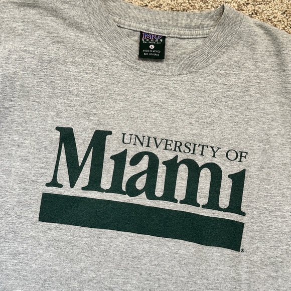 Gray University of Miami T-Shirt - Picture 3 of 4